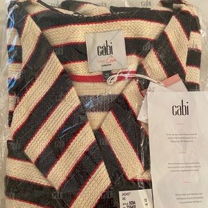 Cabi jacket blue and nude.
